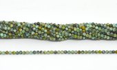 African Turquoise Fac.Round 3mm strand 129 beads-beads incl pearls-Beadthemup