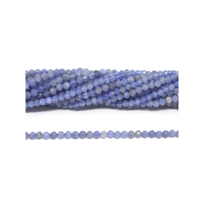 Tanzanite Fac.Round 3mm strand 129 beads