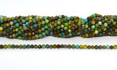 Turquoise Faceted Round 3mm strand 115 beads-beads incl pearls-Beadthemup