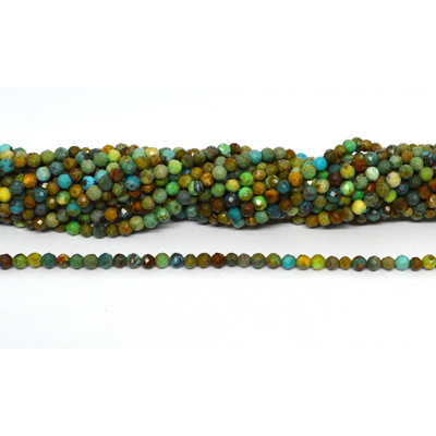 Turquoise Faceted Round 3mm strand 115 beads