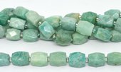 Amazonite Fac.Rectangle 16x12mm strand 21 beads-beads incl pearls-Beadthemup
