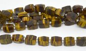 Tiger Eye Fac.Rectangle 16x12mm strand 21 beads-beads incl pearls-Beadthemup