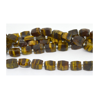 Tiger Eye Fac.Rectangle 16x12mm strand 21 beads