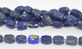Lapis Fac.Rectangle 16x12mm strand 21 beads-beads incl pearls-Beadthemup