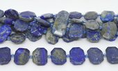 Lapis Fac.Flat Rectangle 22x16mm strand 20 beads-beads incl pearls-Beadthemup