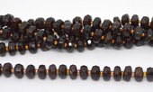 Garnet Fac.Rondel 12x6mm strand app 47 beads-beads incl pearls-Beadthemup