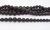Garnet Pol.Round Graduated Stand 5-13mm 42cm 61 beads-beads incl pearls-Beadthemup