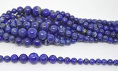 lapis Pol.Round Graduated Stand 5-14mm 43cm 67 beads-beads incl pearls-Beadthemup