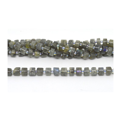 Labradorite Pol.Wheel 8x5mm strand app 50 beads