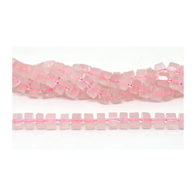 Rose Quartz Fac.Wheel 10x6mm strand app 46 beads