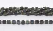 Labradorite Fac.Cube 8mm Strand 36 beads-beads incl pearls-Beadthemup