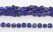 Lapis Fac.Cube 8mm Strand 36 beads-beads incl pearls-Beadthemup