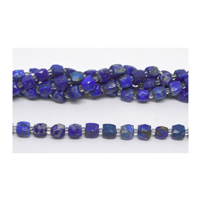 Lapis Fac.Cube 8mm Strand 36 beads