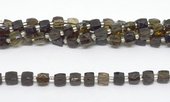 Smoky Quartz Fac.Cube 8mm Strand 36 beads-beads incl pearls-Beadthemup