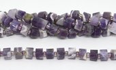 Chevron Amethyst Fac.Wheel 10x7mm strand app 38 beads-beads incl pearls-Beadthemup