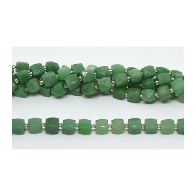 Green Aventurine Fac.Cube 10mm Strand 31 beads