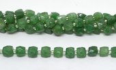 Green Ruby Quartz Fac.Cube 10mm Strand 31 beads-beads incl pearls-Beadthemup
