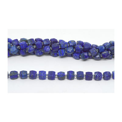 Lapis Fac.Cube 10mm Strand 31 beads