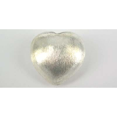 Sterling Silver Bead Heart 35mm Heavy 1 pack