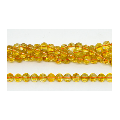 Citrine natural pol.Round 9.5mm strand 41 beads