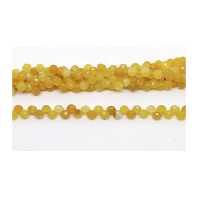 Yellow Jade top drill Fac.Onion 6mm strand 89 beads