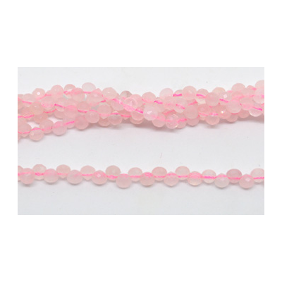 Rose Quartz top drill Fac.Onion 6mm strand 89 beads