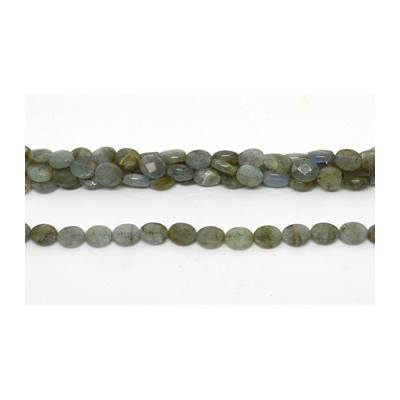 Labradorite Fac.flat oval 8x10mm strand 40 beads  