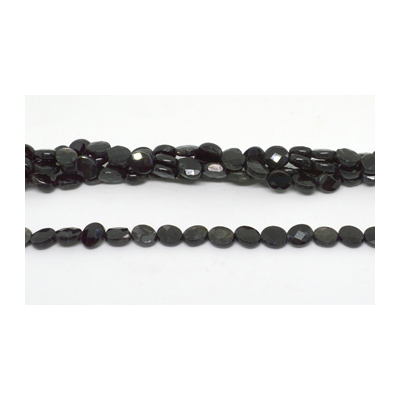 Hypershene Fac.flat oval 8x10mm strand 40 beads