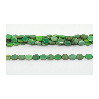 Chrysoprase Fac.flat oval 8x10mm strand 40 beads  