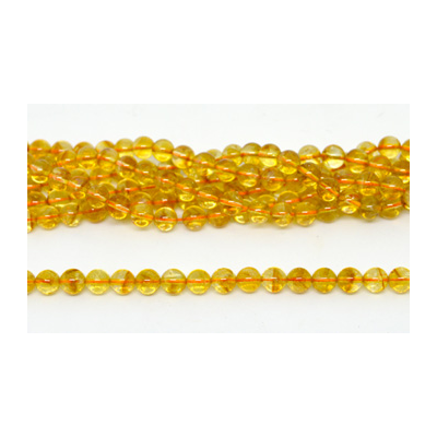 Citrine natural pol.Round 8mm strand 50 beads