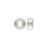 Sterling Silver Bead Rondel 3.2x1.6mm 1.3mm hole Anti tarnish  20 pack-findings-Beadthemup