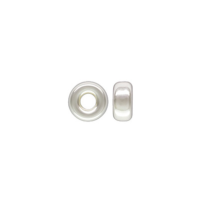 Sterling Silver Bead Rondel 3.2x1.6mm 1.3mm hole Anti tarnish  20 pack