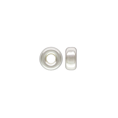 Sterling Silver Bead Rondel 3.2x1.6mm 1.3mm hole Anti tarnish  20 pack