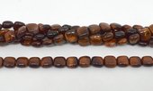 Red Tiger Eye Pol.Flat Square 8mm strand 49 beads-beads incl pearls-Beadthemup