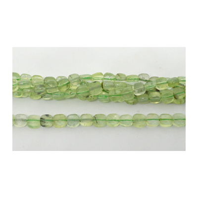 Prehnite Fac.Flat Square 6mm strand 67 beads