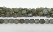 Labradorite Fac.Flat Square 8mm strand 49 beads-beads incl pearls-Beadthemup