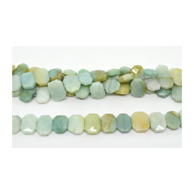 Amazonite Fac.Flat Rectangle 140x14mm strand 37 beads