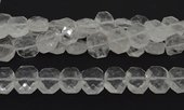 Clear Quartz Fac.Flat Rectangle 140x14mm strand 37 beads-beads incl pearls-Beadthemup