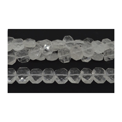 Clear Quartz Fac.Flat Rectangle 140x14mm strand 37 beads