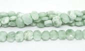 Green Angelite Fac.Flat Rectangle 140x14mm strand 37 beads-beads incl pearls-Beadthemup