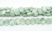 LAST STRANDS Green Angelite Fac.Flat Rectangle 140x14mm strand 37 beads-beads incl pearls-Beadthemup