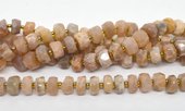 Pink Moonstone Fac.Rondel 5x9mm Strand 53 beads-beads incl pearls-Beadthemup