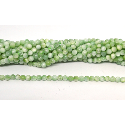 Green Angelite Polished Round 4-5mm stand approx 86 beads