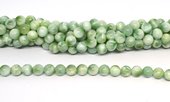 Green Angelite Polished Round 8mm strand 47 beads-beads incl pearls-Beadthemup