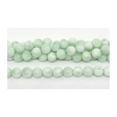 Green Angelite Pol Round 8mm stand 49 beads