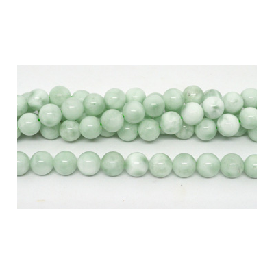 Green Angelite Pol Round 10mm stand 39 beads