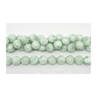 Green Angelite Pol Round 12mm stand 32 beads