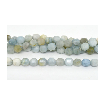 Aquamarine fac.Energy bar cut 8mm str 31 beads