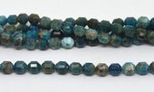 Blue Apatite fac.Energy bar cut 8mm str 31 beads-beads incl pearls-Beadthemup