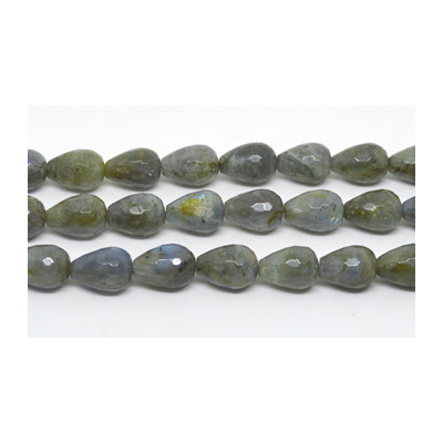 Labradorite Fac.Teardrop 13x18mm strand 22 beads